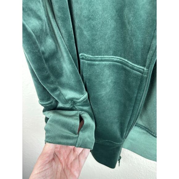Offline By Aerie Emerald Green Velour Jacket and Pant Set Size Small - Picture 8 of 8